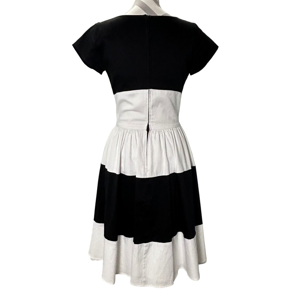 Pinup Couture Amanda Black and White Midi Dress - Picture 2 of 8